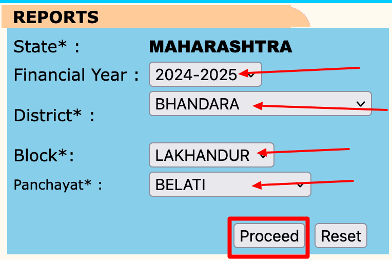 maharashtra job card list reports